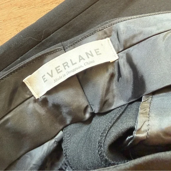 Everlane PONTE WIDE-LEG TROUSER size 0 black with hole - Picture 5 of 9